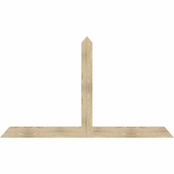 Ekena Millwork Portland Rough Sawn Timber Gable Bracket, Douglas Fir, 96"W x 56"H x 2"D x 6"F, 14/12 Pitch GBW096X56X0206POR00RDF - main